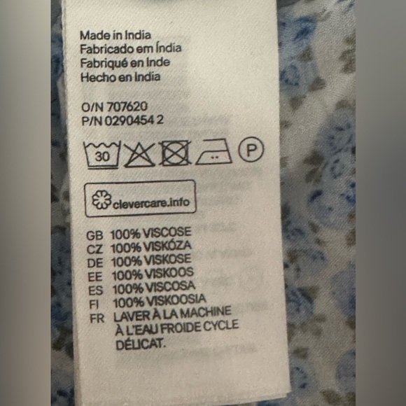 H&M Divided Blue Floral Spaghetti Strap Top - Picture 7 of 7